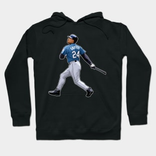 Ken Griffey Jr #24 Takes Off Hoodie